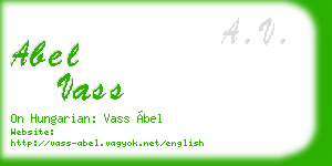 abel vass business card